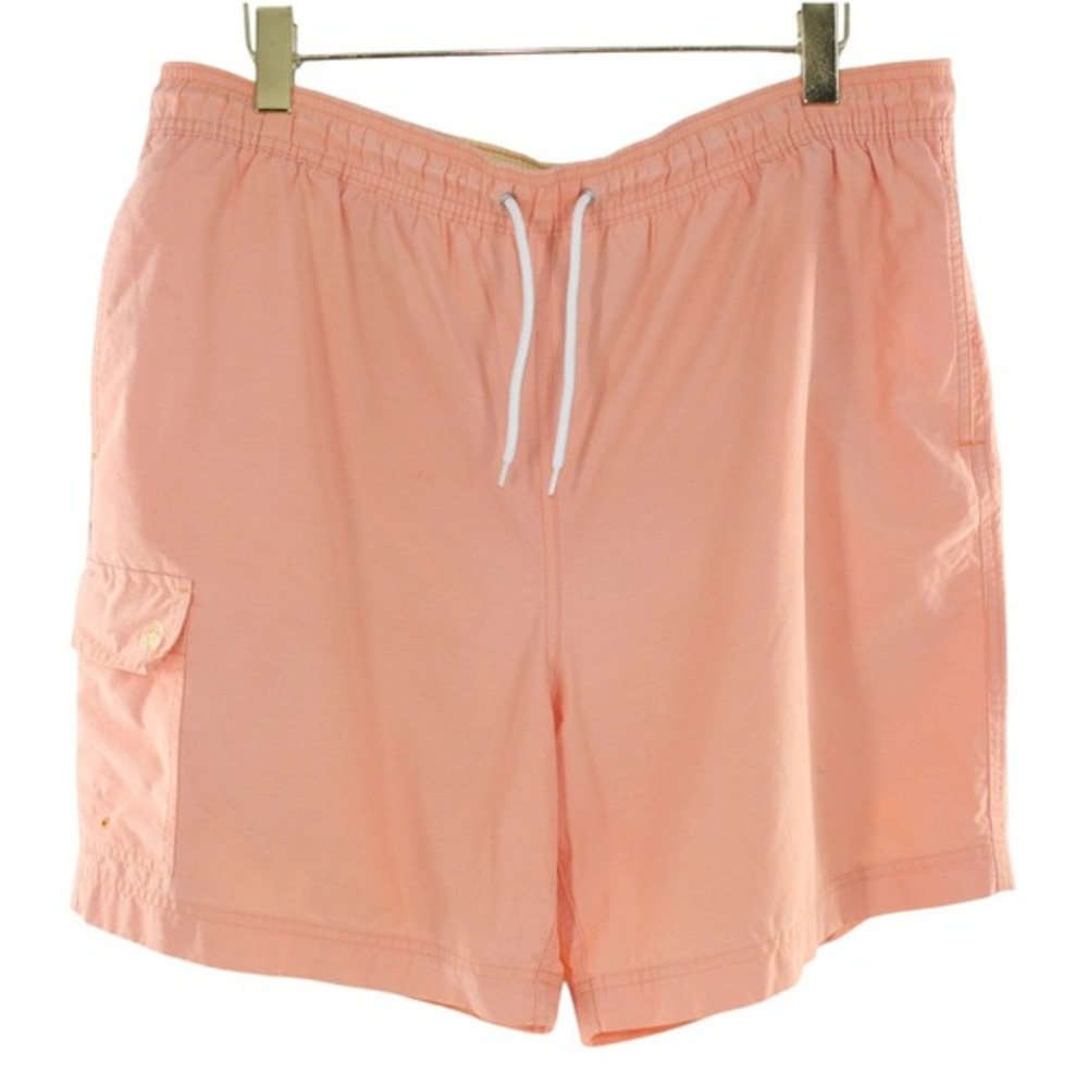 Brooks Brothers 346 Mens Peach Cotton‎ Nylon Mesh Lined Swim Trunks Shorts Large